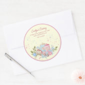 Bakkerij en banketbakkerswinkel - Aangepaste roze  Ronde Sticker (Envelop)