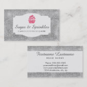 Bakkerij- en cateringzilveren Visitekaartjes (Voorkant / Achterkant)