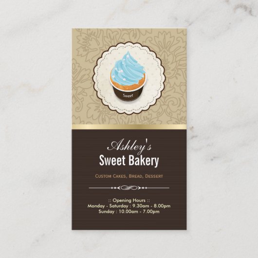 Bakkerij en chocolade-dessert visitekaartje (Voorkant)