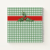  bakkerij en groene gingham met kerstmis notitieboek (Achterkant)