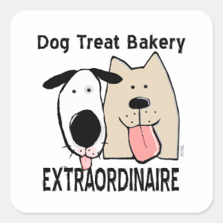 Bakkerij Extraordinaire voor Hondentraktaties Vierkante Sticker
