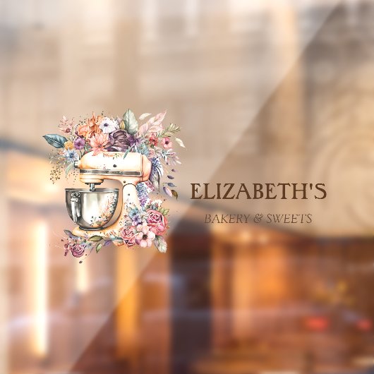 Bakkerij-Floral Mixer Raamsticker (Vel 2)