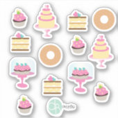 Bakkerij Fun Donut Cake Cupcake Collectie Planner Sticker (Voorkant)