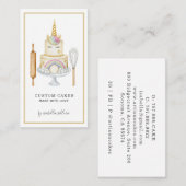 Bakkerij gebak Chef taart en bakgerei Visitekaartje (Voorkant / Achterkant)