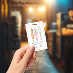 Bakkerij Gebak Chef Waterverf Bakgerei Badge