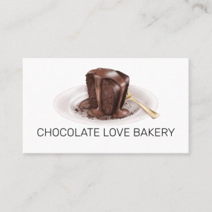 Bakkerij Gebak Watercolor Chocoladetaart Visitekaartje