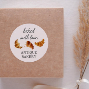 Bakkerij Gebakken met Liefdesbrood Ronde Sticker