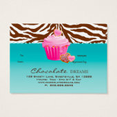 Bakkerij Gift Kaart Certificaat Chocolade Cupcake (Achterkant)