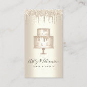 Bakkerij - Glitter - druppels gebak dessert Visitekaartje (Voorkant)