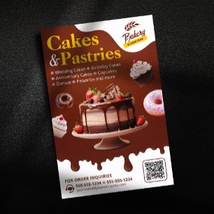 Bakkerij Huwelijk Verjaardag & Jubileum Caketaart Flyer