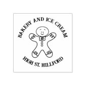 Bakkerij ijs-cute winkel logo aanpasbaar rubberstempel (Afrduk)