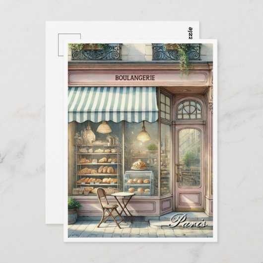 Bakkerij in Parijs Frankrijk Briefkaart (Voorkant / Achterkant)
