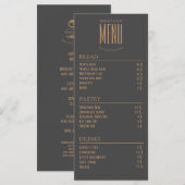 Bakkerij Kleine Café Tafel Menu (Voorkant / Achterkant)