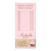 Bakkerij Koeken Prijslijst Rack Kaart (Achterkant)