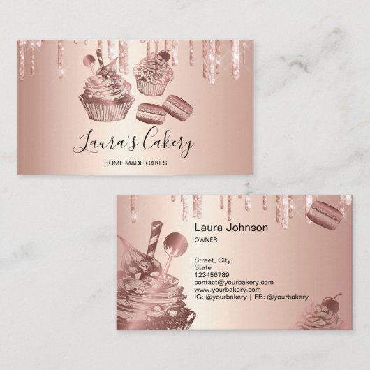 bakkerij Koepkoeken Kaas Catering Sweets Pastry Visitekaartje (Voorkant / Achterkant)