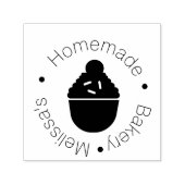 Bakkerij Logo Bakken Cupcake Sprinkles Baker Zelfinktende Stempel (Design)