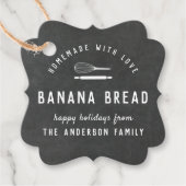Bakkerij Logo Holiday Baking Gift Chalkboard Bedankjes Labels (Voorkant)