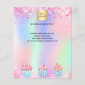 Bakkerij logo holografische qr-code flyer (Voorkant)