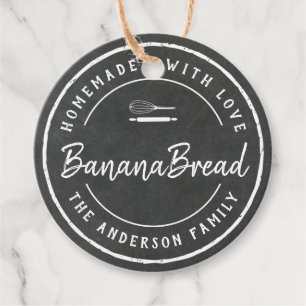 Bakkerij-Logo Homemade Baking Gift Chalkboard Bedankjes Labels