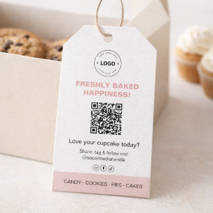 Bakkerij Logo QR Code Sociale Media Cadeaulabel