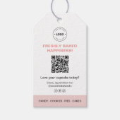 Bakkerij Logo QR Code Sociale Media Cadeaulabel (Voorkant)
