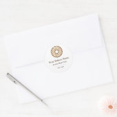 Bakkerij Logo Sticker - Aangepast Donut Icoon Ontw (Envelop)