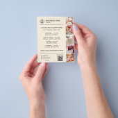 Bakkerij Menu Aangepast Logo QR Code Crème (Hand)