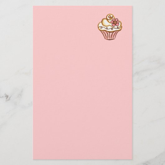 bakkerij met cupcakes briefpapier (Voorkant)