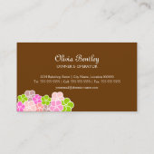 Bakkerij met zoete koekjes visitekaartje (Achterkant)