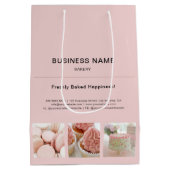 Bakkerij Minimal Pink Custom Photo Business Medium Cadeauzakje (Achterkant)