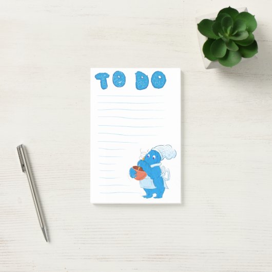 Bakkerij-monster voor dodeblocnote post-it® notes (Kantoor)