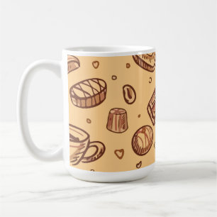 Bakkerij naadloos patroon koffiemok