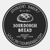Bakkerij naam Sourdough Brood Loaf  Label (Voorkant)