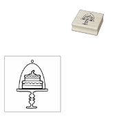 Bakkerij onder een Glass Dome Rubberstempel (Gestempeld)