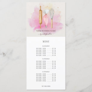 Bakkerij Pastry Chef Baker - Roze prijs Menu