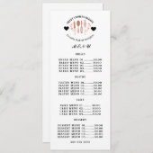 Bakkerij Pastry Chef Baking Utensils bedrijf Menu (Voorkant / Achterkant)