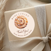Bakkerij Pastry Chef Bedankt Cinnamon Roll Brood Ronde Sticker