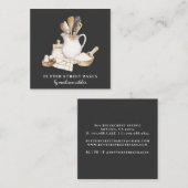 Bakkerij Pastry Chef Black Square Visitekaartje (Voorkant / Achterkant)