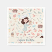 Bakkerij Pastry Chef Cake Decoralized Personalized Servet (Voorkant)