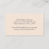 Bakkerij Pastry Chef Cinnamon Roll Waterverf Rusti Visitekaartje (Achterkant)