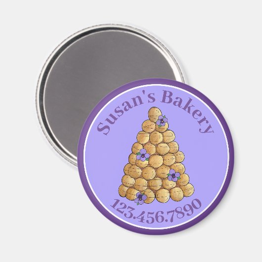 Bakkerij Pastry Chef Croquembouche Weddenschap Cak Magneet (Voorkant / Achterkant)