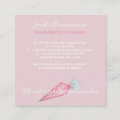 Bakkerij Pastry Chef elegant logo Vierkante Visitekaartje (Achterkant)