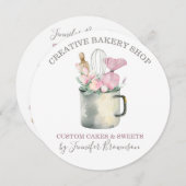 Bakkerij Pastry Chef mok Boho chic flower patisser Kaart (Voorkant / Achterkant)