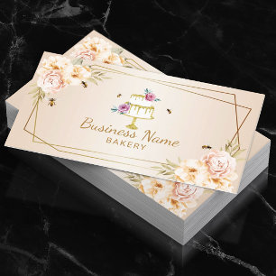 Bakkerij Pastry Chef Pearl Flower and Bees Sweet C Visitekaartje