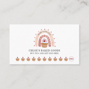Bakkerij Pastry Chef Rainbow Cupcake Loyalty-Kaart Klantenkaartje