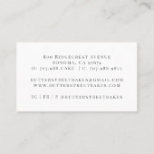 Bakkerij Pastry Chef-Waterverf Visitekaartje (Achterkant)