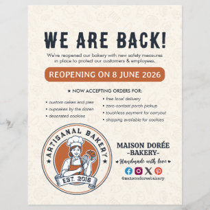 Bakkerij Patissier Bakken Catering Groot Heropenin Flyer
