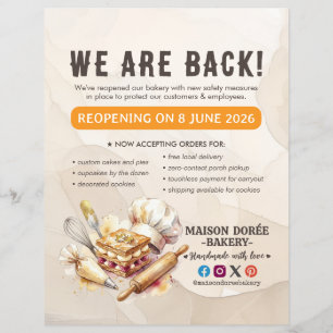 Bakkerij Patissier Bakkerij Catering Groot Heropen Flyer