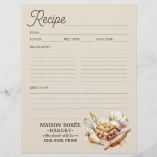 Bakkerij Patissier Bakreceptenpagina Kookboek Flyer
