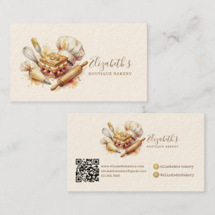 Bakkerij Patissier Waterverf Goud Bakken Catering Visitekaartje